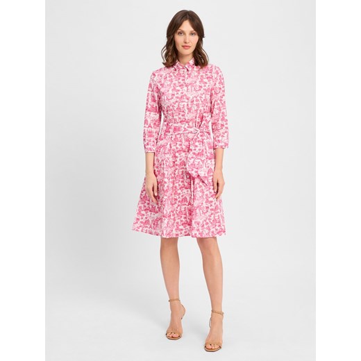 Marie Lund Sukienka damska z bluzką Kobiety Bawełna wyrazisty róż wzorzysty ze sklepu vangraaf w kategorii Sukienki - zdjęcie 181981299