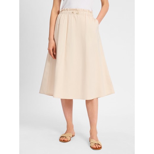 comma casual identity Spódnica damska Kobiety Bawełna beżowy jednolity ze sklepu vangraaf w kategorii Spódnice - zdjęcie 181981338