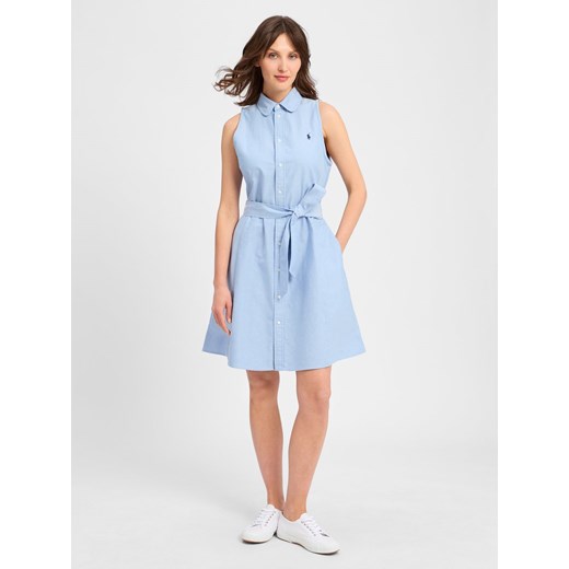 Polo Ralph Lauren Sukienka damska z bluzką Kobiety Bawełna jasnoniebieski jednolity ze sklepu vangraaf w kategorii Sukienki - zdjęcie 181981378
