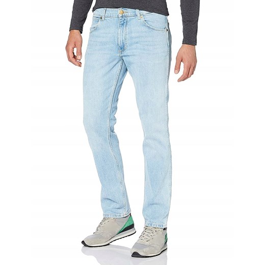 WRANGLER GREENSBORO MĘSKIE SPODNIE JEANSOWE JEANSY MORNING LIGHT W15QBG76N 112126861 ze sklepu YouNeedit.pl w kategorii Jeansy męskie - zdjęcie 181982926