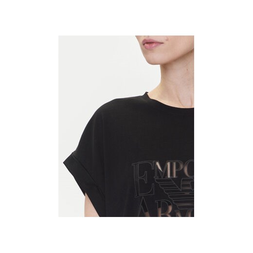 Bluzka damska Emporio Armani z okrągłym dekoltem w stylu młodzieżowym 
