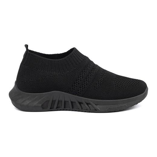 Shelvt Damskie wsuwane buty sportowe czarne ze sklepu ButyModne.pl w kategorii Buty sportowe damskie - zdjęcie 181985197
