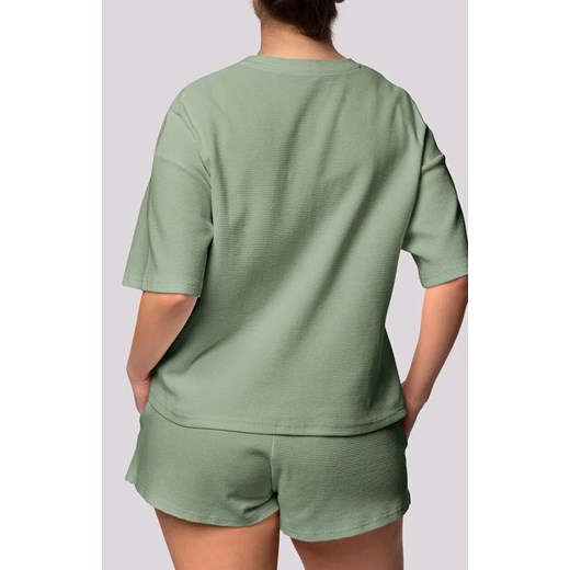 Mona bawełniana piżama damska pistacjowa Cozy Short Sleeve, Kolor pistacjowy, Rozmiar S, Mona ze sklepu Primodo w kategorii Piżamy damskie - zdjęcie 181986588