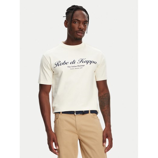 Robe di Kappa T-Shirt Robe Giovani Tozeur 61151CW Écru Regular Fit ze sklepu MODIVO w kategorii T-shirty męskie - zdjęcie 181988619