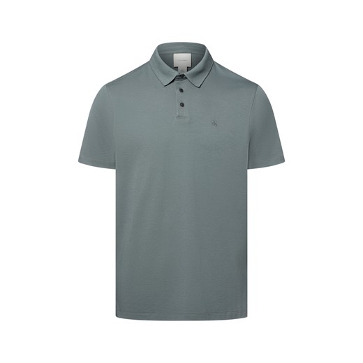 Calvin Klein Męska koszulka polo Mężczyźni Bawełna szary jednolity ze sklepu vangraaf w kategorii T-shirty męskie - zdjęcie 181990076