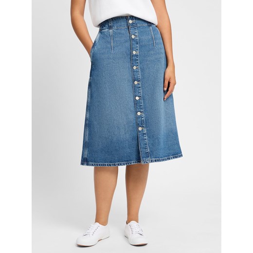 Polo Ralph Lauren Dżinsowa spódnica damska Kobiety Bawełna blue stone jednolity ze sklepu vangraaf w kategorii Spódnice - zdjęcie 181990109