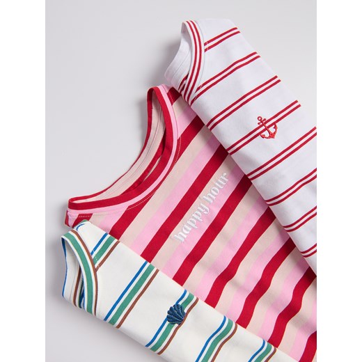 Reserved - T-shirt w paski - czerwony Reserved S Reserved