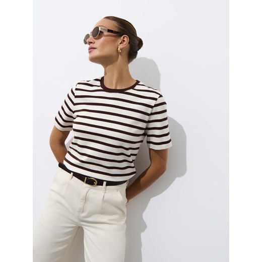 Bluzka damska Mohito z krótkim rękawem z okrągłym dekoltem casual 