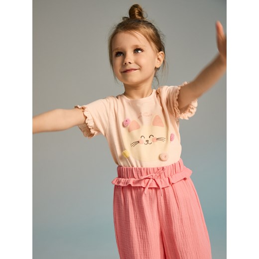 Reserved - Muślinowe spodnie - różowy Reserved 5-2 lata) Reserved