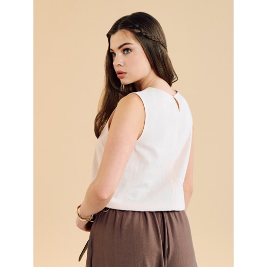Biała bluzka damska Sinsay bawełniana 