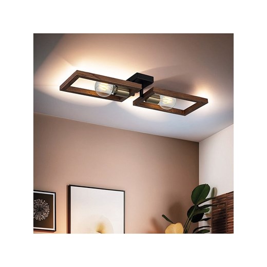 Opviq Lampa sufitowa w kolorze brązowo-czarnym - 62 x 8 cm ze sklepu Limango Polska w kategorii Oświetlenie - zdjęcie 182001796