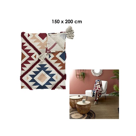 Ethnical Life Pled w kolorze kremowym ze wzorem - 200 x 150 cm ze sklepu Limango Polska w kategorii Tekstylia - zdjęcie 182002016