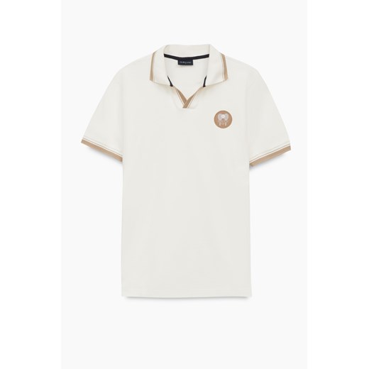 KOSZULKA POLO TENNIS CLUB 114 ECRU Z BAWEŁNY TYPU PIKA ze sklepu Recman w kategorii T-shirty męskie - zdjęcie 182002837