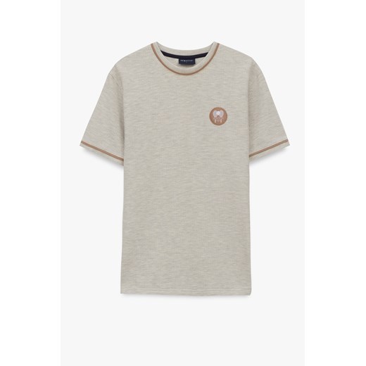 T SHIRT TENNIS CLUB 118 SZARY Z BAWEŁNĄ ze sklepu Recman w kategorii T-shirty męskie - zdjęcie 182002857