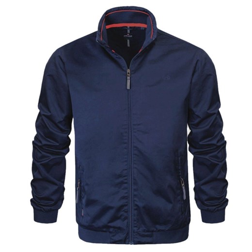 Lekka Bawełniana Wiatrówka, Przejściowa Kurtka Męska - Pako Jeans - Granatowa KUPJNStrxGR ze sklepu JegoSzafa.pl w kategorii Kurtki męskie - zdjęcie 182003076