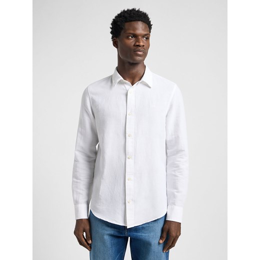 LEE MĘSKA KOSZULA LEE PATCH SHIRT BRIGHT WHITE 112364230 ze sklepu YouNeedit.pl w kategorii Koszule męskie - zdjęcie 182003205