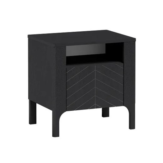 Czarna elegancka szafka nocna K1-W72 ze sklepu Edinos.pl w kategorii Stoliki i szafki nocne - zdjęcie 182003805