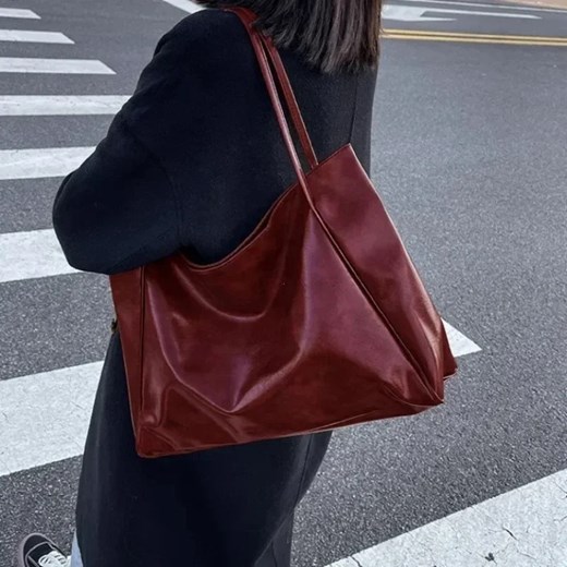 Klasyczna torba shopper - Czerwony ze sklepu Intimica.pl w kategorii Torby Shopper bag - zdjęcie 182003999