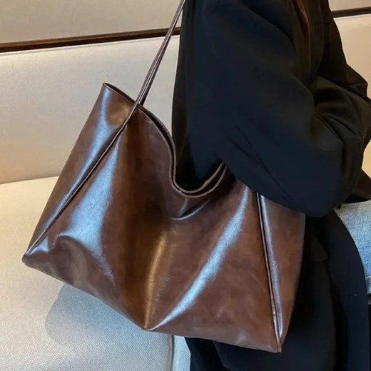 Klasyczna torba shopper - Brązowy ze sklepu Intimica.pl w kategorii Torby Shopper bag - zdjęcie 182004006