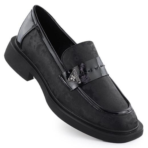 Półbuty damskie lordsy czarne Potocki SZ12650 ze sklepu ButyModne.pl w kategorii Półbuty damskie - zdjęcie 182004059