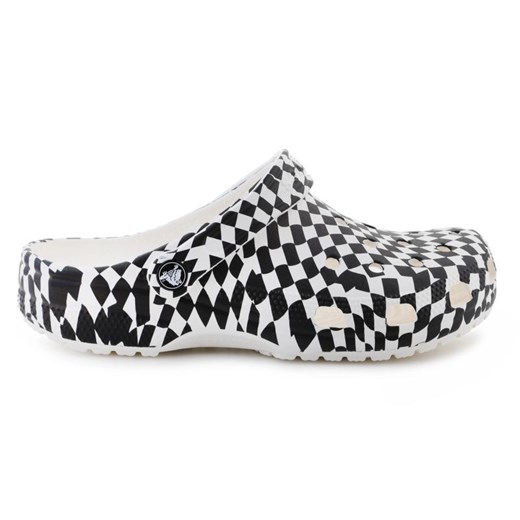 Klapki Crocs Classic warped checker clog 211007-103 w kratkę białe ze sklepu ButyModne.pl w kategorii Klapki damskie - zdjęcie 182004125