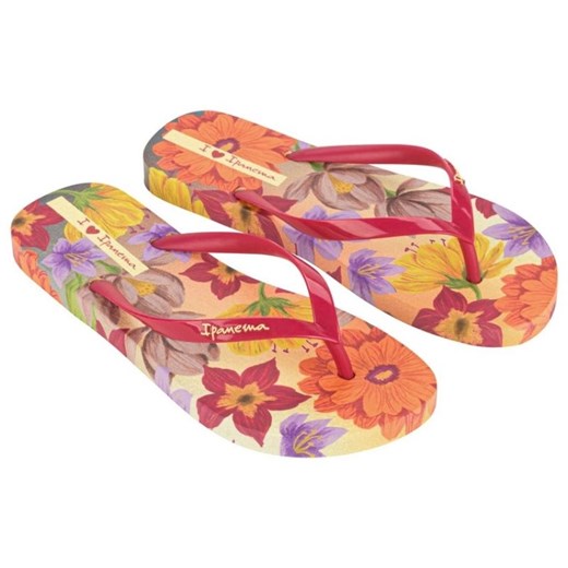 Japonki Ipanema Verao Tropical Fem 27197 BB263 czerwone ze sklepu ButyModne.pl w kategorii Klapki damskie - zdjęcie 182004147