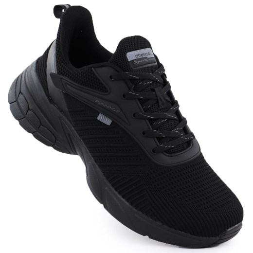 Buty sportowe męskie czarne Atletico VB17566 ze sklepu ButyModne.pl w kategorii Buty sportowe męskie - zdjęcie 182004176