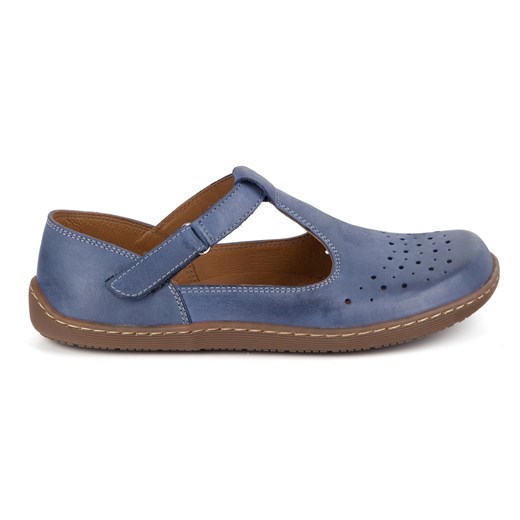 Olivier Damskie buty barefoot ze skóry naturalnej 1283 granatowe niebieskie ze sklepu ButyModne.pl w kategorii Półbuty damskie - zdjęcie 182004497