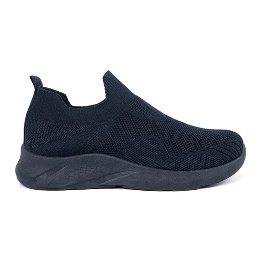 Shelvt Damskie wsuwane buty sportowe granatowe niebieskie ze sklepu ButyModne.pl w kategorii Buty sportowe damskie - zdjęcie 182004545