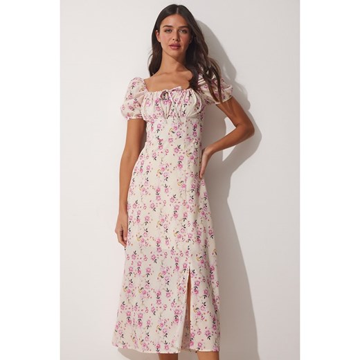 Happiness Istanbul Sukienka w kolorze kremowo-jasnoróżowym Happiness Istanbul 40 Limango Polska wyprzedaż