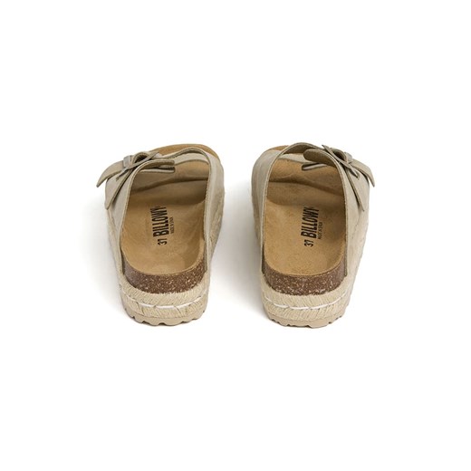 billowy Skórzane klapki w kolorze khaki Billowy 40 okazja Limango Polska