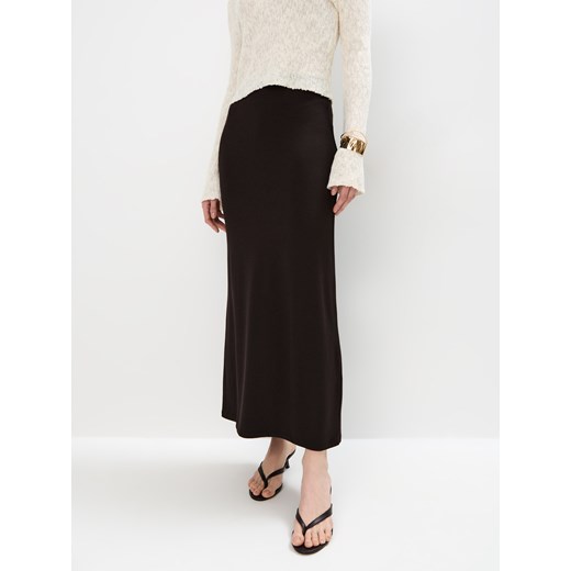 Mohito - Brązowa spódnica midi z wiskozą - brązowy Mohito XL Mohito