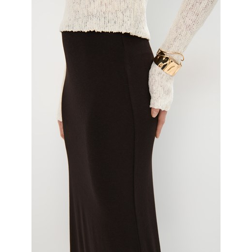 Mohito - Brązowa spódnica midi z wiskozą - brązowy Mohito L Mohito