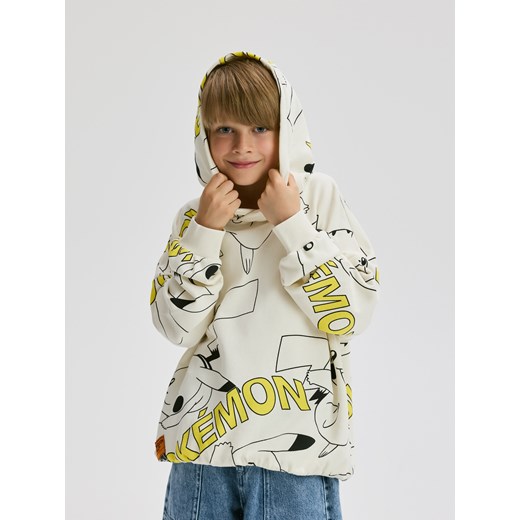 Reserved - Bluza oversize Pokémon - złamana biel ze sklepu Reserved w kategorii Bluzy chłopięce - zdjęcie 182011596