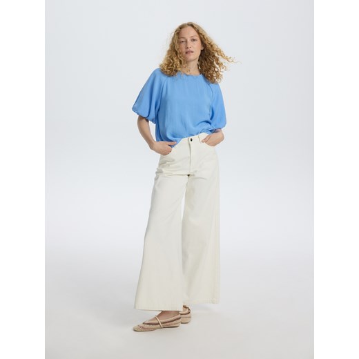 Reserved - Bluzka z modalu - niebieski ze sklepu Reserved w kategorii Bluzki damskie - zdjęcie 182011795