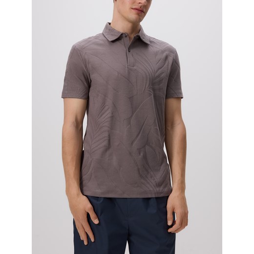 Reserved - Koszulka polo regular ze wzorem - ciemnoszary ze sklepu Reserved w kategorii T-shirty męskie - zdjęcie 182011986