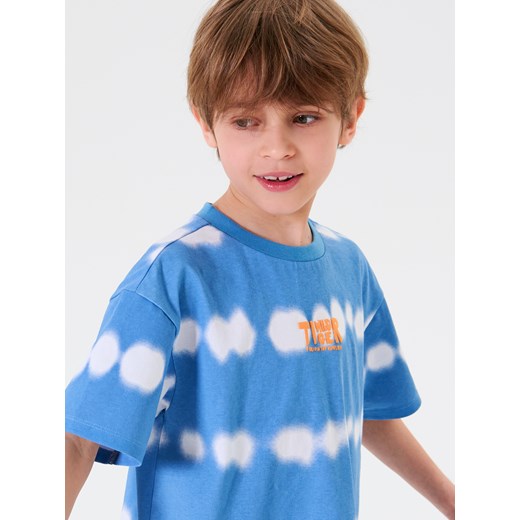 Sinsay - Komplet dzianinowy z efektem tie-dye - mid blue Sinsay 116 (5-6 l) Sinsay