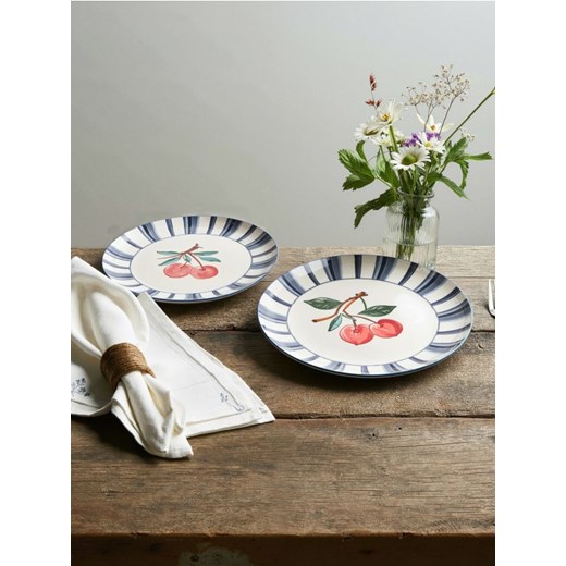 Sinsay - Talerze z owocowym motywem 2 pack - granatowy ze sklepu Sinsay w kategorii Talerze - zdjęcie 182012848