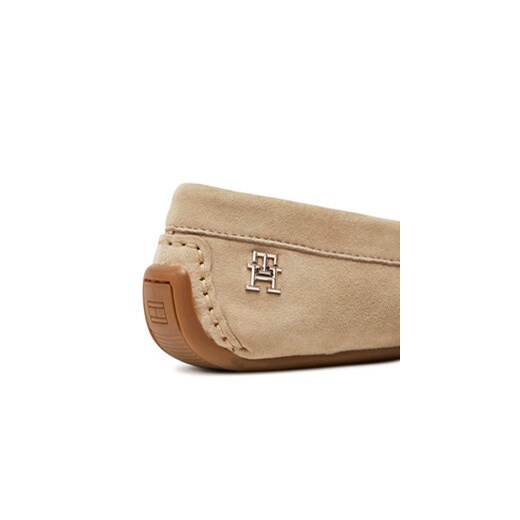 Mokasyny Tommy Hilfiger Th Suede Driver Loafer FW0FW08563 Beżowy Tommy Hilfiger 37 eobuwie.pl