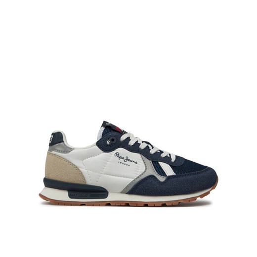 Sneakersy Pepe Jeans Brit Young B PBS40003 Granatowy ze sklepu eobuwie.pl w kategorii Buty sportowe dziecięce - zdjęcie 182022525