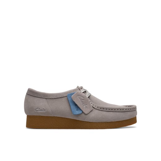 Półbuty Clarks WallabeeEVOSh 26181477 Szary ze sklepu eobuwie.pl w kategorii Mokasyny damskie - zdjęcie 182022556