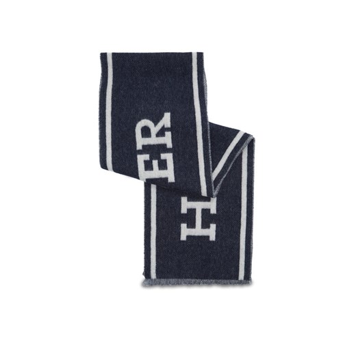Szalik Tommy Hilfiger Monotype Scarf AM0AM11738 Granatowy ze sklepu eobuwie.pl w kategorii Szaliki męskie - zdjęcie 182022908