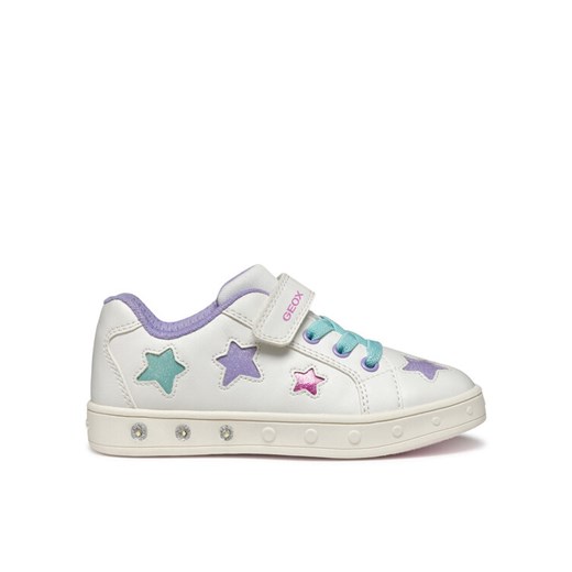 Sneakersy Geox J Skylin J558WB 0BCKC C0653 D Biały ze sklepu eobuwie.pl w kategorii Buty sportowe dziecięce - zdjęcie 182023315