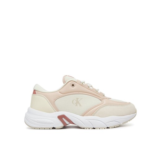 Sneakersy Calvin Klein Jeans Retro Tennis Mg Mix YW0YW01743 Écru ze sklepu eobuwie.pl w kategorii Buty sportowe damskie - zdjęcie 182023728