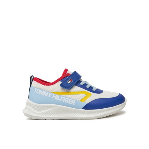 Sneakersy Tommy Hilfiger Low Cut Lace-Up/Velcro Sneaker T1B9-33868-1756 S Biały ze sklepu eobuwie.pl w kategorii Buty sportowe dziecięce - zdjęcie 182023756