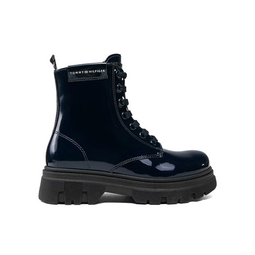 Kozaki Tommy Hilfiger T4A5-33040-0775 M Niebieski ze sklepu eobuwie.pl w kategorii Buty zimowe dziecięce - zdjęcie 182023837