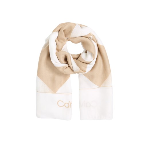 Chusta Calvin Klein K60K613232 Beżowy ze sklepu eobuwie.pl w kategorii Szaliki i chusty damskie - zdjęcie 182023865
