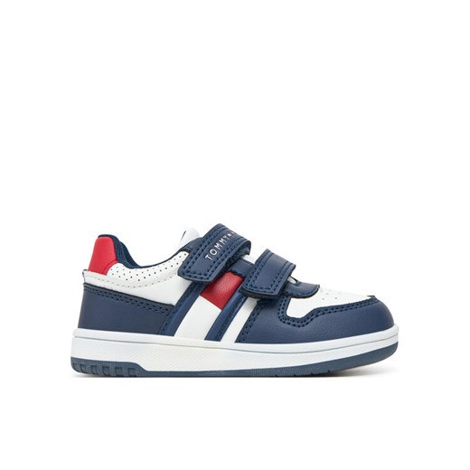 Sneakersy Tommy Hilfiger Flag Low Cut Velcro Sneaker T1X9-33841-1355 M Granatowy ze sklepu eobuwie.pl w kategorii Buty sportowe dziecięce - zdjęcie 182023887