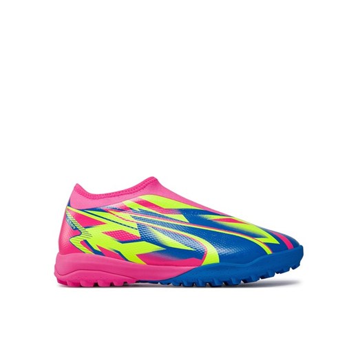 Buty do piłki nożnej Puma Ultra Match LL Energy TT + Mid Jr Lumino 107556 01 Różowy ze sklepu eobuwie.pl w kategorii Buty sportowe dziecięce - zdjęcie 182023895