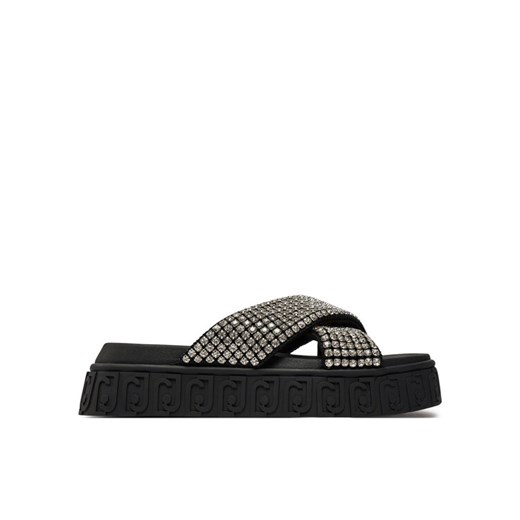 Klapki Liu Jo Lovely Sandal 02 BA4133 TX421 Czarny ze sklepu eobuwie.pl w kategorii Klapki damskie - zdjęcie 182023938